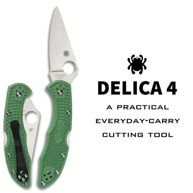 Alt view image 2 of 7 - Delica 4 Lightweight 7.15" Signature Folding Knife with 2.90" Flat-Ground Steel Blade and High-Strength FRN Handle - PlainEdge Grind