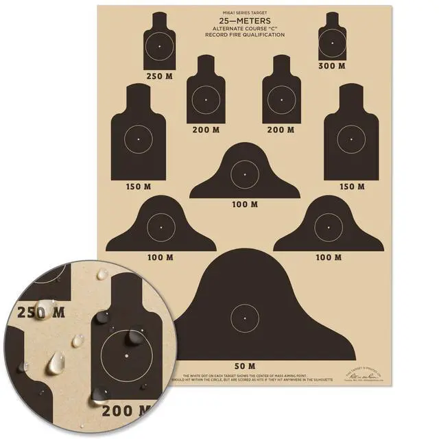 Alt view image 2 of 3 - Weatherproof Diamond Pattern MOA Precision Distance Shooting Targets, 11" x 17", 25 Sheet Pack (No. TGMOALR-D)