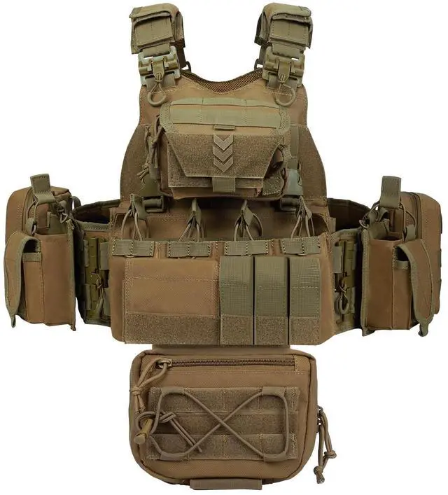 Main image of Great Tactical Outdoor Vest for Men Quick Release Buckle Adjustable&Detachable Modular Molle Vest