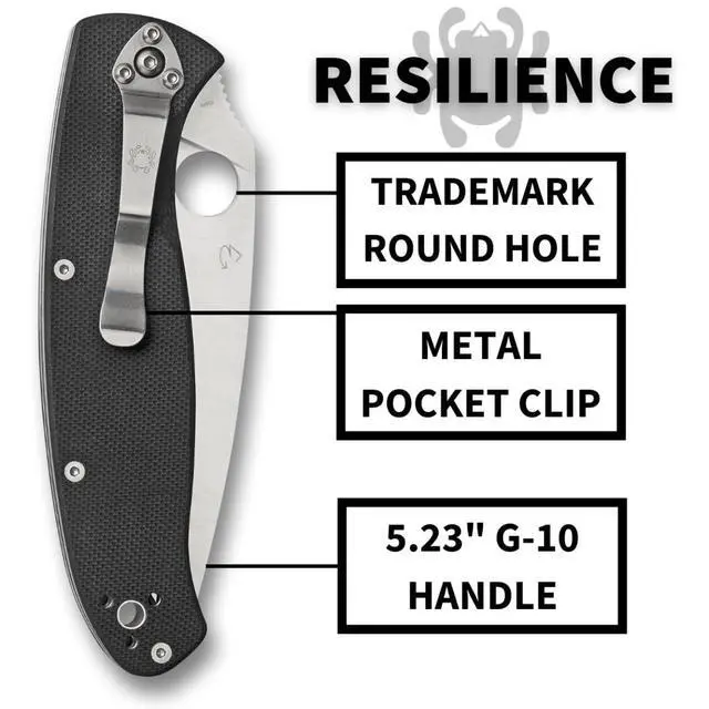 Alt view image 4 of 7 - Resilience Folding Pocket Knife, PlainEdge | 9.41" Overall Length, 4.25" 8Cr13MoV Steel Blade, G-10 Handle, LinerLock, Full-Flat Grind