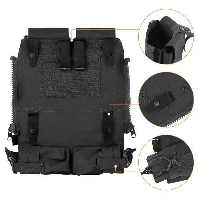 Alt view image 5 of 7 - Tactical Modular Zip On Backpack for Vest JPC2.0 CPC AVS Zipper Molle Back Panel (BK)