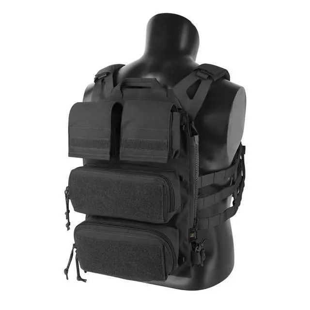 Alt view image 6 of 7 - Tactical Modular Zip On Backpack for Vest JPC2.0 CPC AVS Zipper Molle Back Panel (BK)