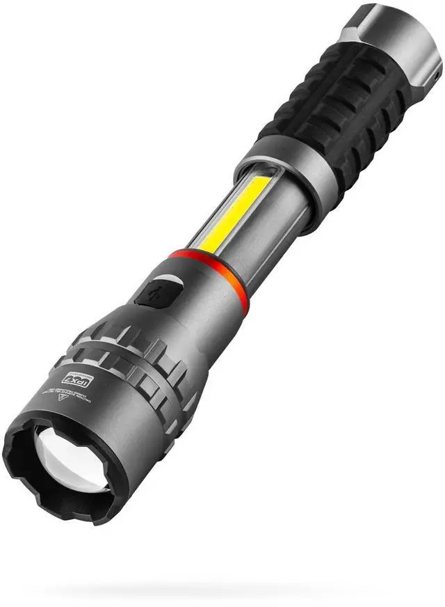 Main image of SLYDE King 4K Flashlight | Powerful 4000 Lumen LED Flashlight & 1000 Lumen COB Work Light, USB Rechargeable, IPX7 Waterproof, Magnetic Base, Zoomable, Super Bright Tactical Handheld Light - Gray