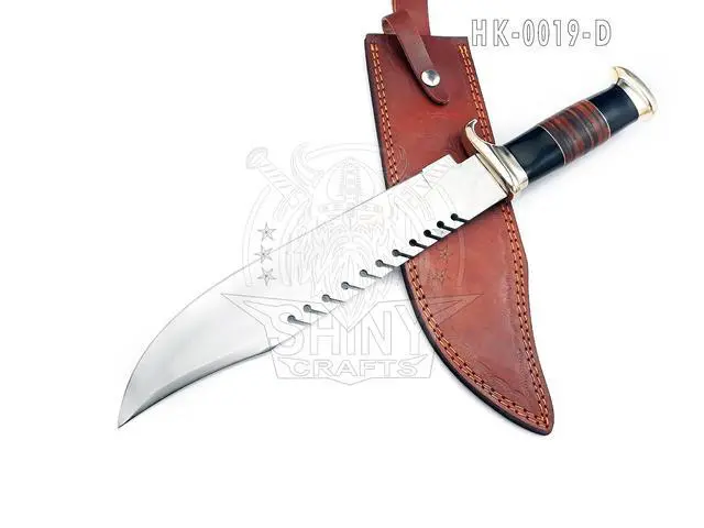Alt view image 2 of 6 - ® -18" Crocodile Dundee Style Bowie Knife Premium Gift for Knife Collectors, Hunters, and Adventure Enthusiasts (HK-19-D)