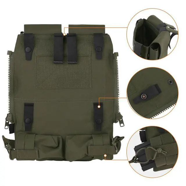 Alt view image 5 of 7 - Tactical Modular Zip On Backpack for Vest JPC2.0 CPC AVS Zipper Molle Back Panel (RG)