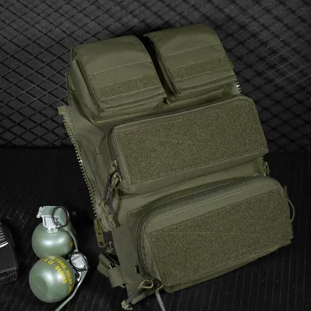 Alt view image 6 of 7 - Tactical Modular Zip On Backpack for Vest JPC2.0 CPC AVS Zipper Molle Back Panel (RG)