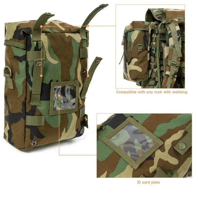 Alt view image 3 of 6 - 2Pcs US Military MOLLE Sustainment Pouch, Army Utility Pouch