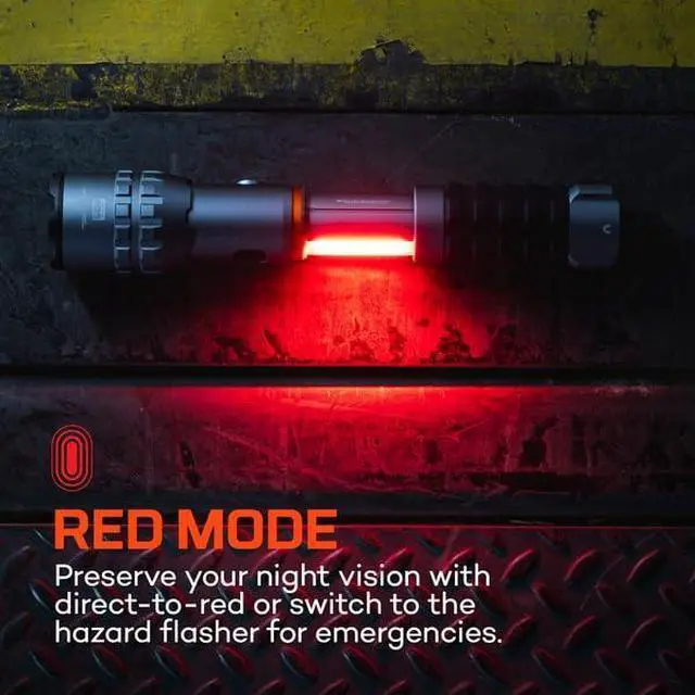 Alt view image 7 of 7 - SLYDE King 4K Flashlight | Powerful 4000 Lumen LED Flashlight & 1000 Lumen COB Work Light, USB Rechargeable, IPX7 Waterproof, Magnetic Base, Zoomable, Super Bright Tactical Handheld Light - Gray