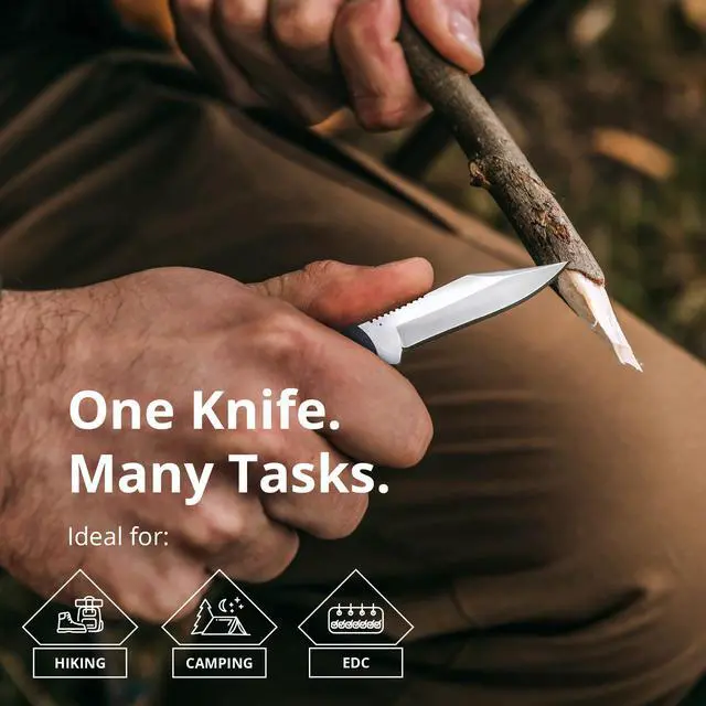 Alt view image 3 of 6 - Gentleman - Pocket Knife with Brown Jigged Bone Handle | 2.3 Clip Point Folding Blade Handmade from German 1.4116 Steel - Lockback Mechanism - Brass Bolsters - Lightweight 2 oz