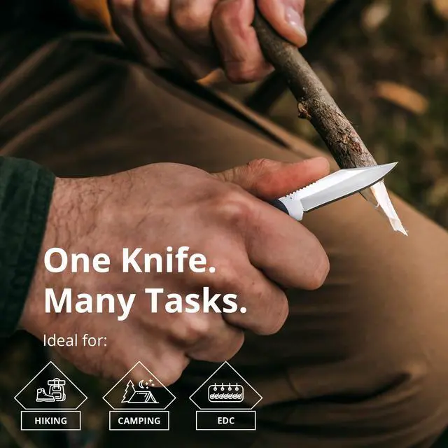 Alt view image 3 of 6 - Gentleman - Pocket Knife with Black G10 Handle | 2.3 Clip Point Folding Blade Handmade from German 1.4116 Steel - Lockback Mechanism - Brass Bolsters - Lightweight 2 oz