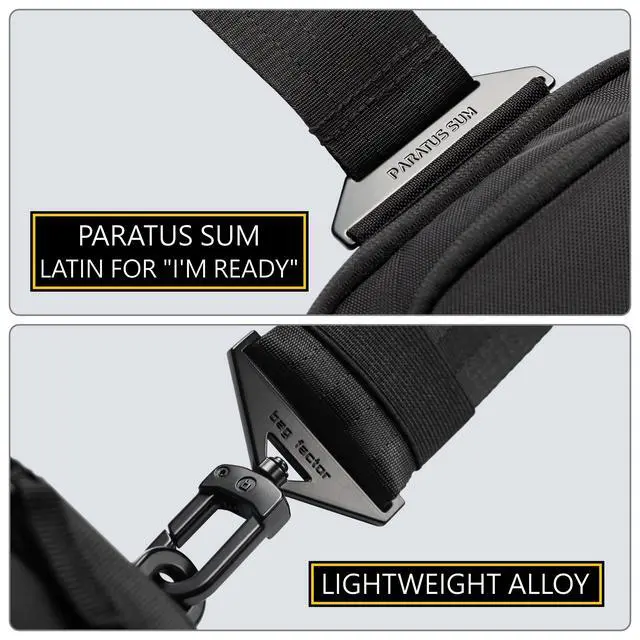 Alt view image 4 of 7 - Premium Discreet Tactical CCW Sling Bag - Concealed Carry Crossbody Chest Pack EDC (Black, Small)
