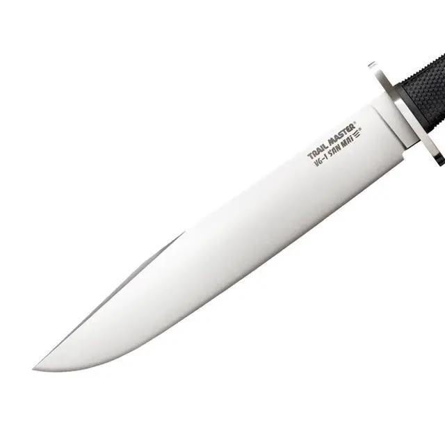 Alt view image 3 of 5 - Trail Master 9.5" VG1 San Mai III Clip-Point Blade 5.125" Kray-Ex Handle Tactical Fixed Blade Knife w/Secure-Ex Sheath