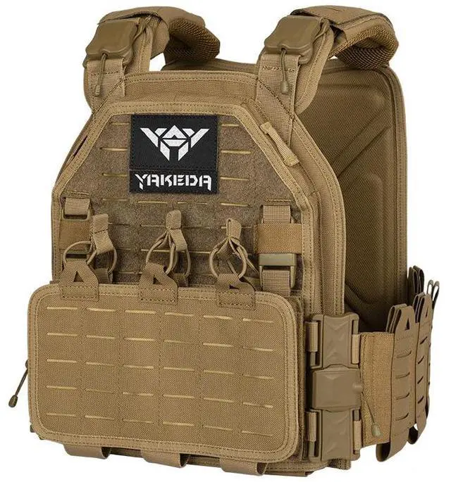 Main image of YAY YAKEDA Quick Release Tactical Laser-Cutting Vest Multicam Lightweight Vest