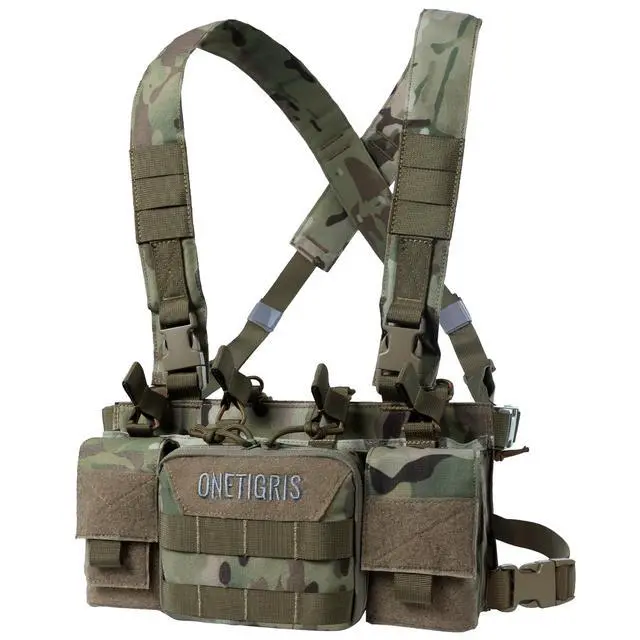 Main image of Chest Rig, MOLLE Chest Rigs Tactical Chest Rig Dangler Pouch Utility Admin Pouch for Hunting Shooting Hiking