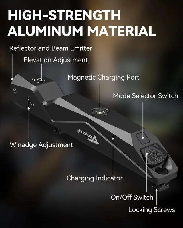 Alt view image 4 of 7 - M9L-G 1600 Lumens Light Laser Combo Compatible with M-Lok Rail Surface, Tactical Flashlight and Green Laser Sight for Rifle, Strobe Function, Magnetic Rechargeable,IIIA Class Laser Output 5mw