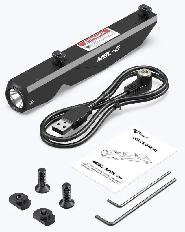 Alt view image 7 of 7 - M9L-G 1600 Lumens Light Laser Combo Compatible with M-Lok Rail Surface, Tactical Flashlight and Green Laser Sight for Rifle, Strobe Function, Magnetic Rechargeable,IIIA Class Laser Output 5mw