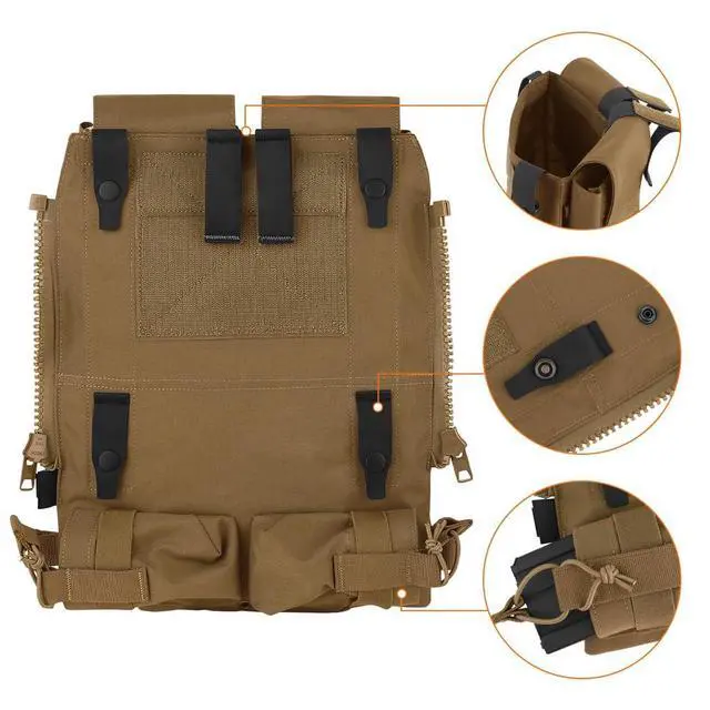 Alt view image 5 of 6 - Tactical Modular Zip On Backpack for Vest JPC2.0 CPC AVS Zipper Molle Back Panel (CB)