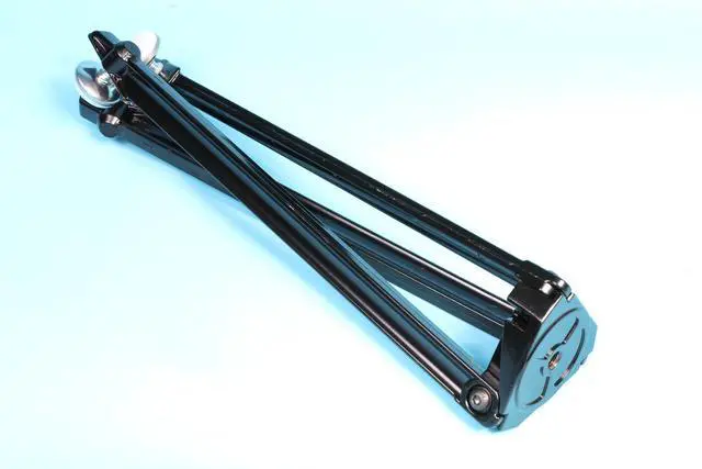 Alt view image 7 of 7 - Height Adjustable Prone Benchtop Standing Bullseye 5/8" Stainless Steel Pole Competition Spotting Scope Stand with Bench Mount Plate Crossbar Swivel Ball Head Tripod Base