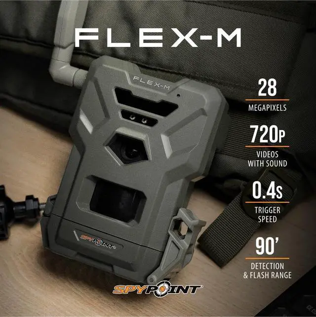 Alt view image 2 of 5 - Flex-M Twin Pack Cellular Trail Cameras - 2 SD Cards Included, Best Hunting Accessories, No WiFi Needed, GPS, Night Vision, IP65 Water-Resistant, 28MP Photos, & 720p Videos + Sound (2)