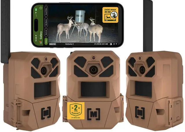 Main image of Edge 3 Cellular Trail Camera - 3 Pack - 40MP HD Photo Capture - 1080p Low-Glow Flash - GPS - Multi-Carrier Auto-Connect - Built-in Memory - 0.5s Trigger Speed - AI Buck Detection
