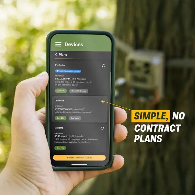 Alt view image 5 of 7 - Edge 3 Cellular Trail Camera + Power Mag II Battery Bundle, 40MP HD Photo Capture, 1080p Video, GPS Tracking, Low-Glow Flash, Built-in Memory, Rechargeable USB-C Battery Pack