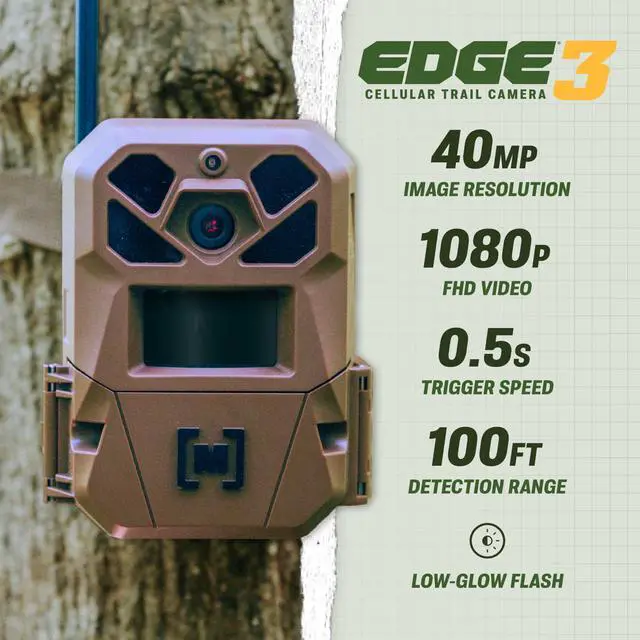 Alt view image 2 of 7 - Edge 3 Cellular Trail Camera + Power Mag II Battery Bundle, 40MP HD Photo Capture, 1080p Video, GPS Tracking, Low-Glow Flash, Built-in Memory, Rechargeable USB-C Battery Pack