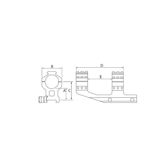 Alt view image 2 of 5 - P.E.R.P. Secure Reliable Durable Full Ring & Base Scope Mounting System - Includes Smooth and Picatinny Ring Tops