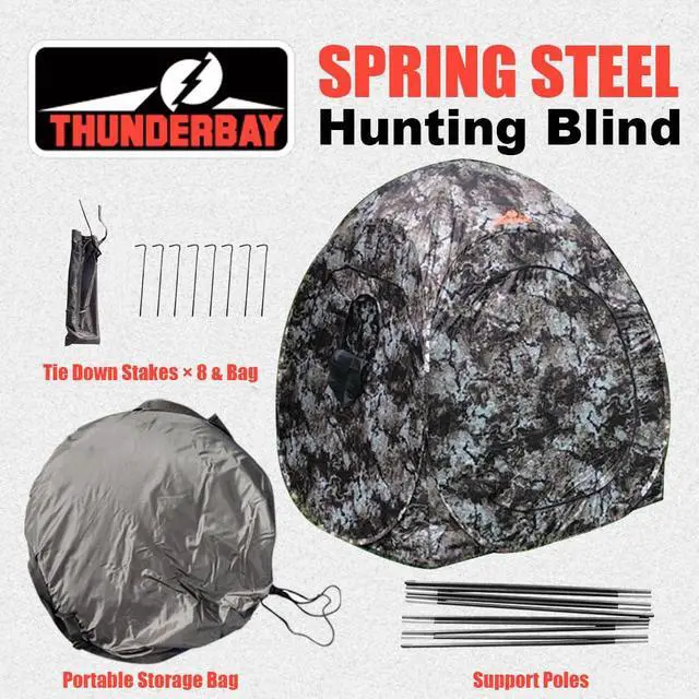 Alt view image 4 of 7 - Run & Gun Series 1-3 Pereson Pop-Up Ground Blind, Hunting Bilnd for Deer, Turkey Duck Hunting, Bow Hunting