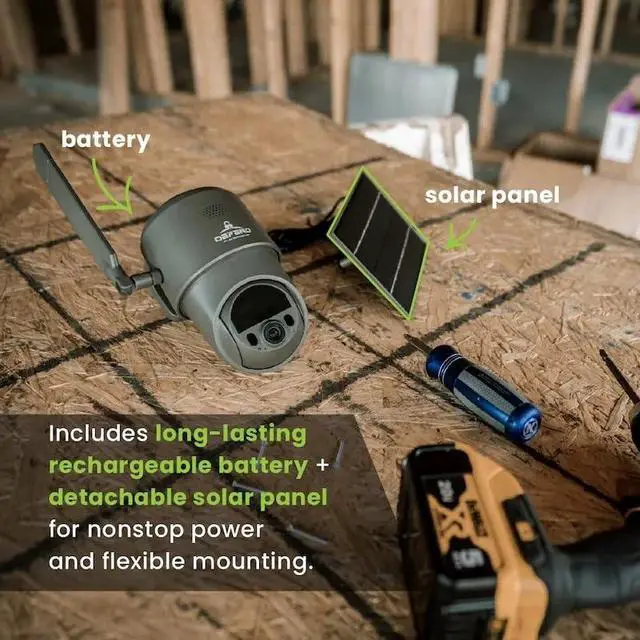 Alt view image 2 of 7 - Defend 360 Cellular Security Camera, 4K Photos, 1080p Video, Solar + Rechargeable Battery, 360° Pan/Tilt/Zoom, LTE Cellular, Motion Alerts, Weather Resistant Includes Mounting Post & Cloth