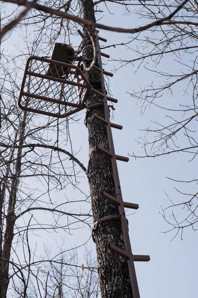 Alt view image 6 of 7 - Trophy Slayer Mono 16 FT Treestand Climbing Sticks for Hunting, Steel Tree Stand Ladder Sticks, Portable Climbing Sticks for Treestands, Deer Stand Ladder Steps