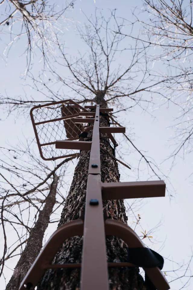 Alt view image 5 of 7 - Trophy Slayer Mono 16 FT Treestand Climbing Sticks for Hunting, Steel Tree Stand Ladder Sticks, Portable Climbing Sticks for Treestands, Deer Stand Ladder Steps