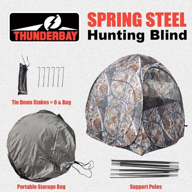Alt view image 4 of 7 - Run & Gun Series 1-3 Pereson Pop-Up Ground Blind, Hunting Bilnd for Deer, Turkey Duck Hunting, Bow Hunting