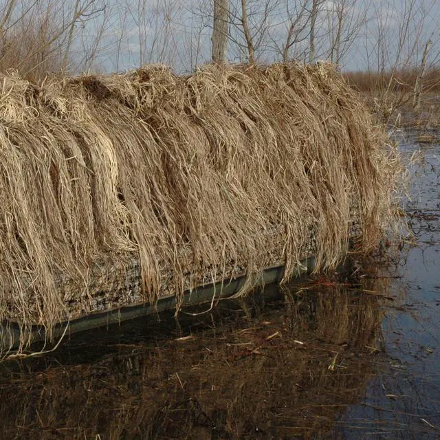 Alt view image 4 of 5 - KillerWeed Boat Blind Kit | 5 Lbs Resistant Palm Fiber Waterfowl Duck Hunting Concealment Camouflage Material Pack, Spot Covering Bundle