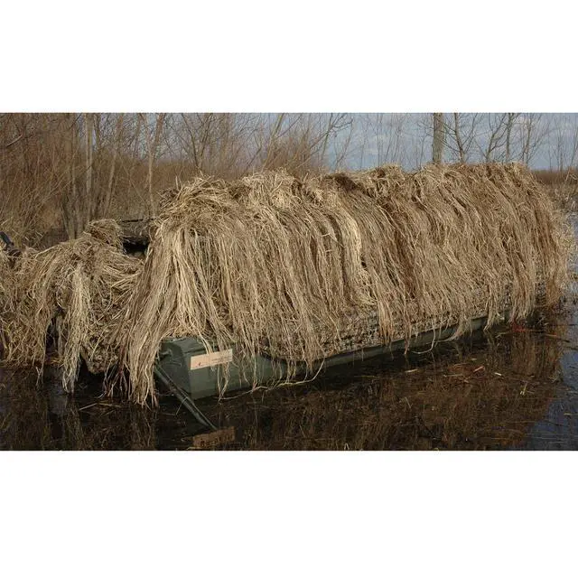 Alt view image 5 of 5 - KillerWeed Boat Blind Kit | 5 Lbs Resistant Palm Fiber Waterfowl Duck Hunting Concealment Camouflage Material Pack, Spot Covering Bundle
