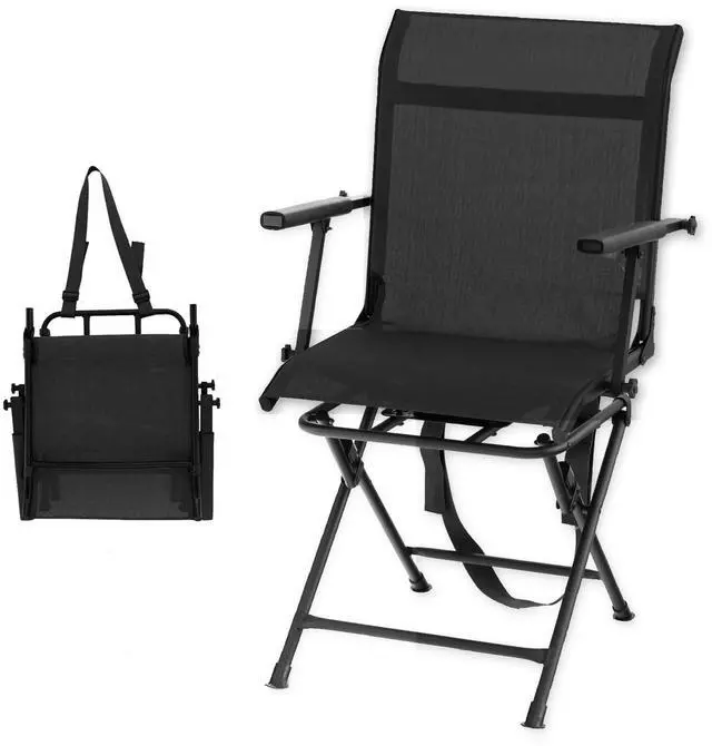 Main image of Hunting Chair, 360 Degree Swivel Hunting Blind Chair with Carry Handle, 330 lbs Capacity, Comfortable, Waterproof, Portable and Silent Folding Dove Hunting Chair for Blinds