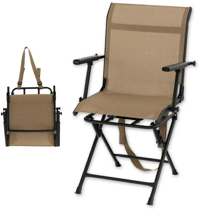 Main image of Hunting Chair, 360 Degree Swivel Hunting Blind Chair with Carry Handle, 330 lbs Capacity, Comfortable, Waterproof, Portable and Silent Folding Dove Hunting Chair for Blinds