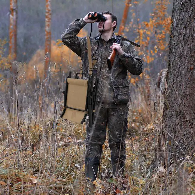 Alt view image 2 of 7 - Hunting Chair, 360 Degree Swivel Hunting Blind Chair with Carry Handle, 330 lbs Capacity, Comfortable, Waterproof, Portable and Silent Folding Dove Hunting Chair for Blinds