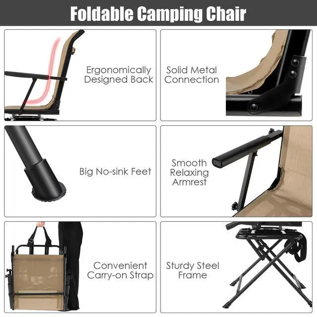 Alt view image 7 of 7 - 360-Degree Hunting Swivel Chair, Ground Blind Chairs w/Armrest & Mesh Back, Foldable Hunting Chairs w/Non-Slip Foot Pads & Steel Frame, Portable Hunting Seats for Camping, Hunting, Fishing