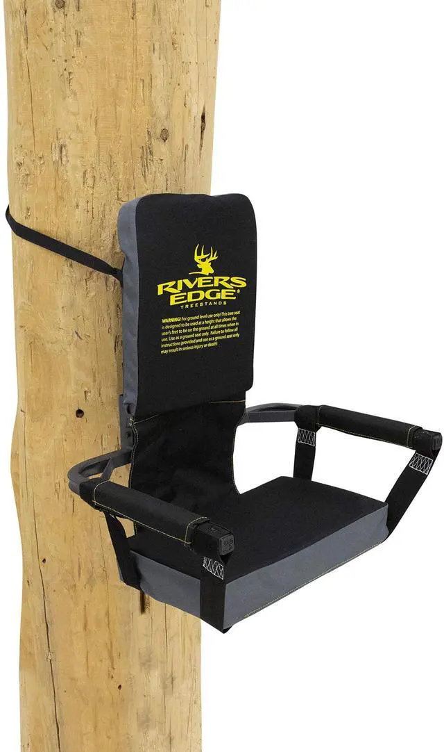 Main image of Rivers Edge Lounger Tree Seat, Hunt from The Ground, 3-Inch Foam Padded Seat, Padded Armrests, Folds for Transport, RE761