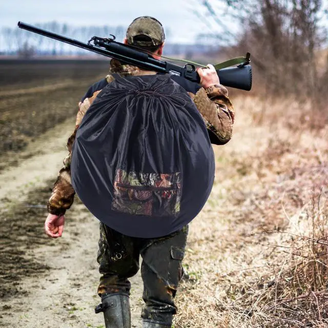 Alt view image 3 of 7 - Pop Up Hunting Blind Portable Ground Blind Waterproof Hunting Tent for 2-3 People, Camouflage Hunting Tent with 360 Degree Mesh Windows
