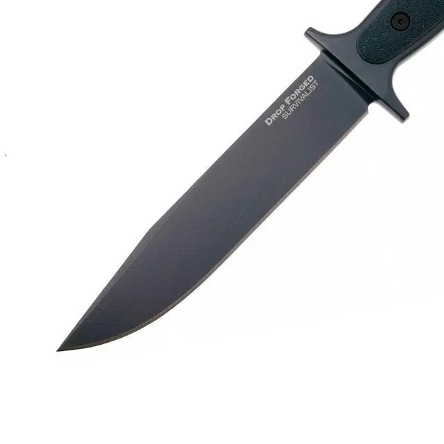 Alt view image 3 of 7 - Drop Forged Survivalist 8" 52100 High-Carbon Steel Clip Point Fixed Blade EDC Tactical Hunting Utility Knife, 5" Ergonomic Handle, Weather-Resistant Secure-Ex Sheath