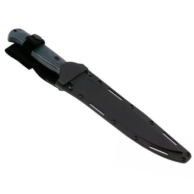 Alt view image 4 of 7 - Drop Forged Survivalist 8" 52100 High-Carbon Steel Clip Point Fixed Blade EDC Tactical Hunting Utility Knife, 5" Ergonomic Handle, Weather-Resistant Secure-Ex Sheath