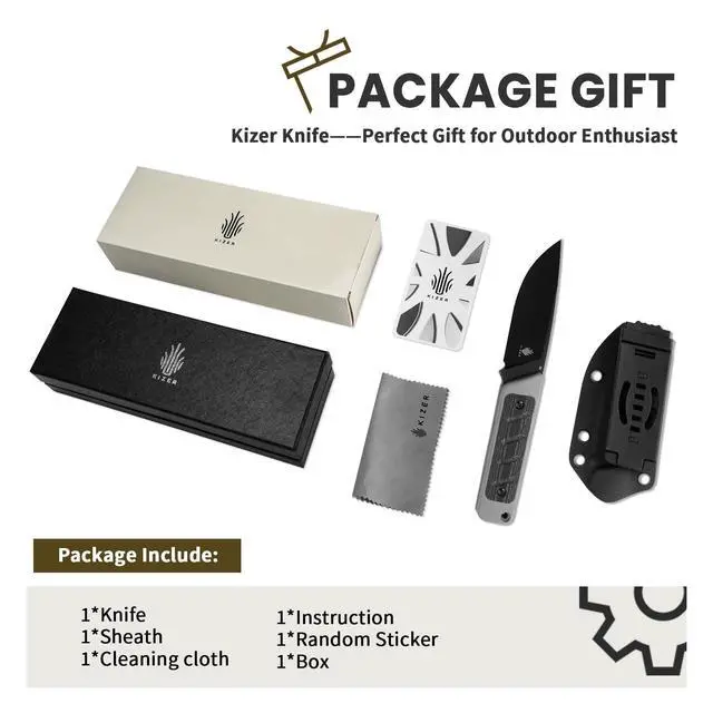 Alt view image 7 of 7 - Smolt Fixed Blade Knife, 2.93 In Drop Point Blade Fixed-blade Knives with Sheath, 3V Steel and G10+Micarta Handle Fixed Blade Utility Knife for Men Women Outdoor Survival EDC, 1063A1