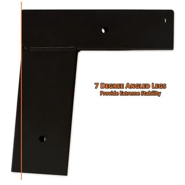 Alt view image 3 of 6 - Elevated Platform Brackets (Set of 4) | Powder Coated 11 Gauge Heavy Duty Steel, 4x4 Channels, Elevated Platform Mounts for Hunting Blind, Deer Stand Bracket 4x4