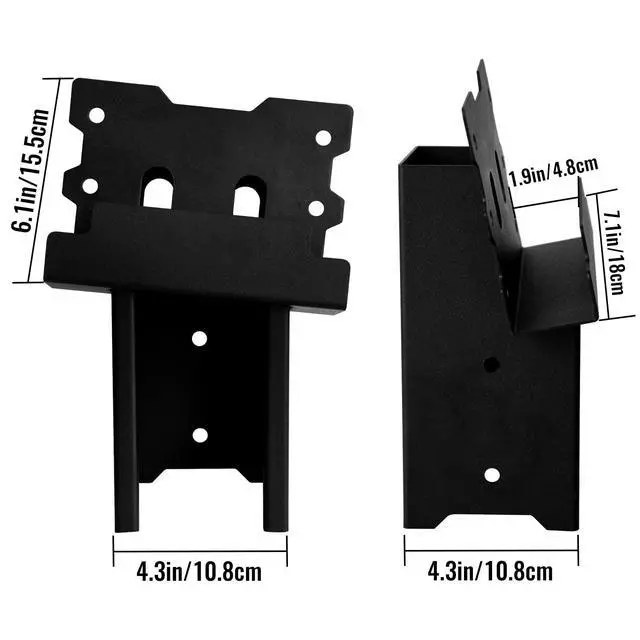 Alt view image 2 of 6 - Multi-Use Outdoor Compound Angle Brackets for Tree Houses, Outdoor Platform Brackets for Deer Stand Hunting Blinds Shooting Shack 4/8 Pcs