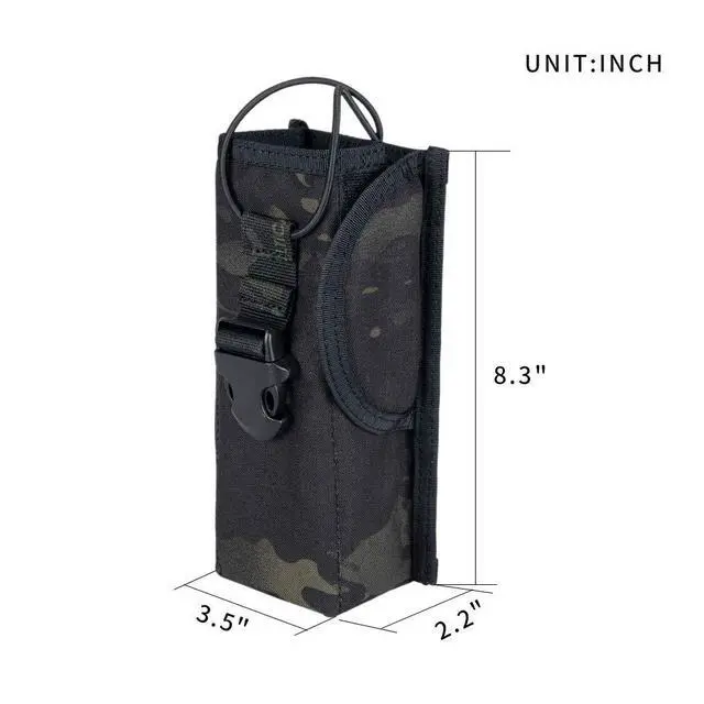 Alt view image 2 of 7 - Tactical Universal Radio Holster Pouch Holder Case Bag Molle Adjustable Military Walkie Talkie Holder