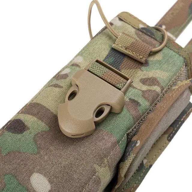 Alt view image 6 of 7 - Tactical Universal Radio Holster Pouch Holder Case Bag Molle Adjustable Military Walkie Talkie Holder