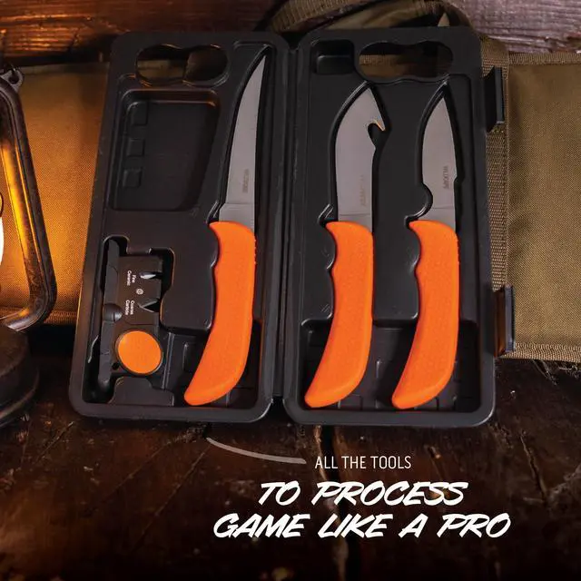 Alt view image 2 of 7 - WildLite - 6-Piece Field to Freezer Hunting & Game Processing Knife Set with Gut Hook Blade, Caping Knife - Hunting Knives for Gutting Deer with Case - Deer & Elk Accessories