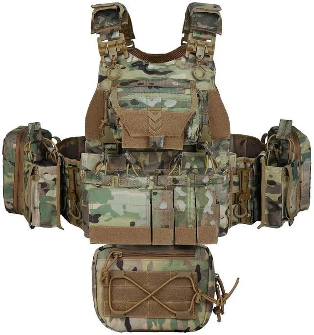 Main image of Great Tactical Outdoor Vest for Men Quick Release Buckle Adjustable&Detachable Modular Molle Vest