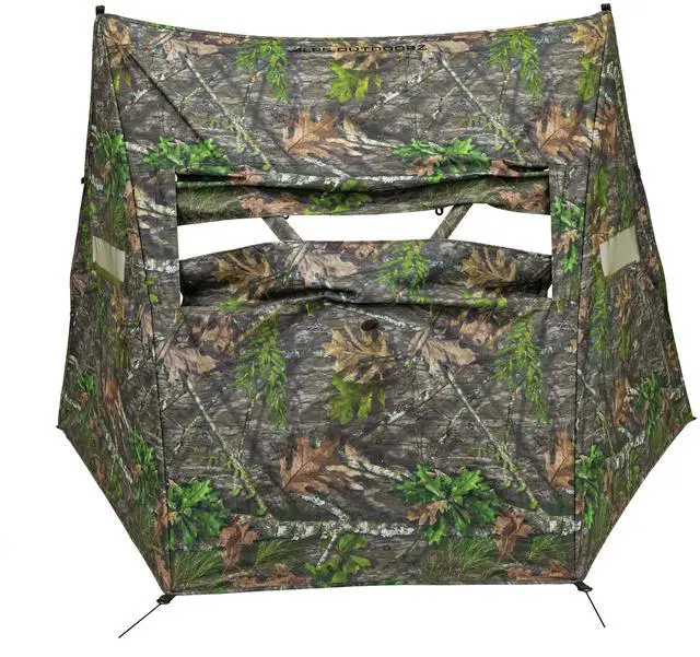 Main image of Dash Camo Panel Hunting Blind with Hybrid 2 Person Ground Pop Up Design for Quick Deployment, Wide Window, and Interior Mesh Pocket